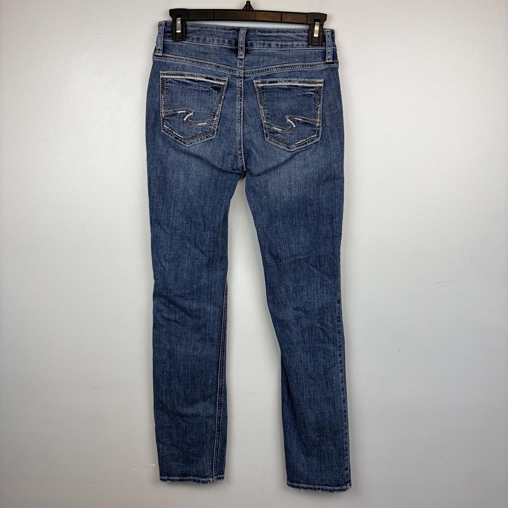 Silver Jeans Co Suki Straight Jeans Womens 26x31 Blue Medium Wash Stretch Denim - Picture 2 of 9